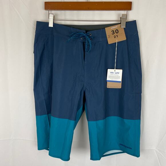Patagonia Other - Patagonia Hydropeak Boardshorts Santa Cruz Block: Belay Blue 21" Outseam Size 30